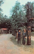 New Stanton PA Fox Den Acres Campgrounds RV Park Camping 1950s Vtg Postcard C14