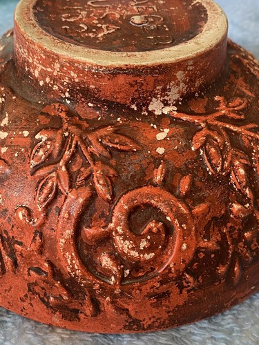 Vintage Ceramic "Haeger" Pottery USA Ceramic Bowl; Burnt Orange; #102 - Picture 9 of 12