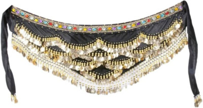 Belly Dance Hip Scarf Sexy Arabic Tribal Belly Dancer Alloy Gold Coins Colorful