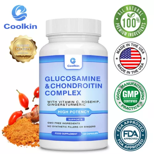 Glucosamine & Chondroitin Complex - Vitamin C,Turmeric,Ginger Root -Joint Health