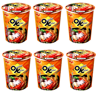 Mama Oriental Kitchen Spicy SeaFood Instant Noodles 2.29 oz x 6 Cups ~Jan /2026