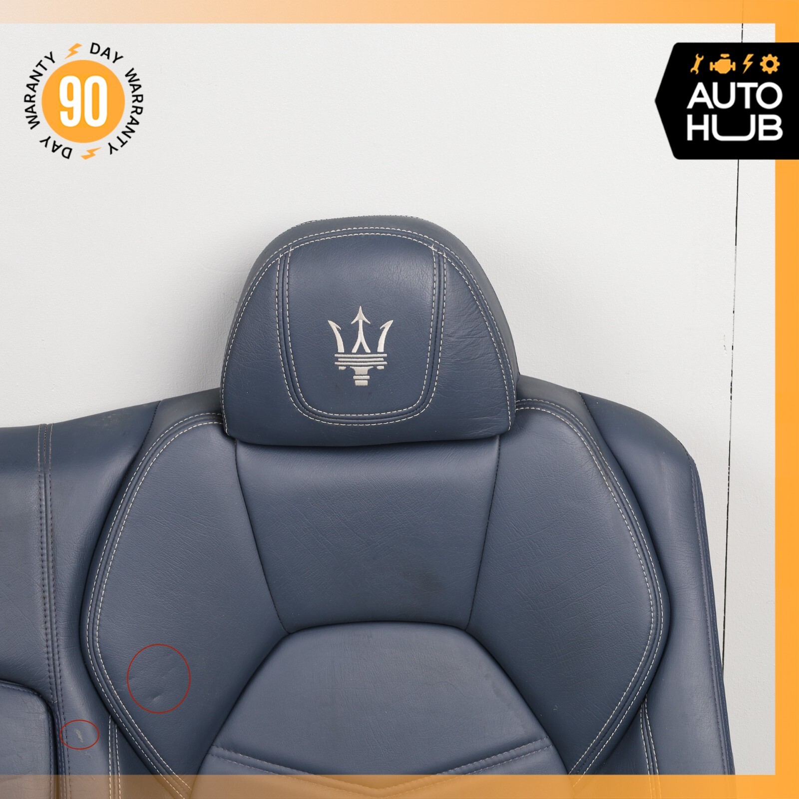 13-18 Maserati GranTurismo M145 S Rear Upper Top Seat Cushion Blue OEM