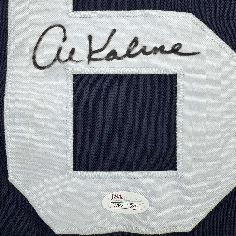 Autographed/Signed Al Kaline Detroit Blue Baseball Jersey JSA COA - Image 3 of 3
