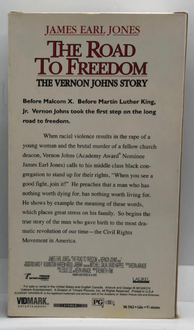 その他 Road to Freedom: Vernon Johns [VHS] The Road To Freedom The Vernon Johns Story VHS Tape Movie