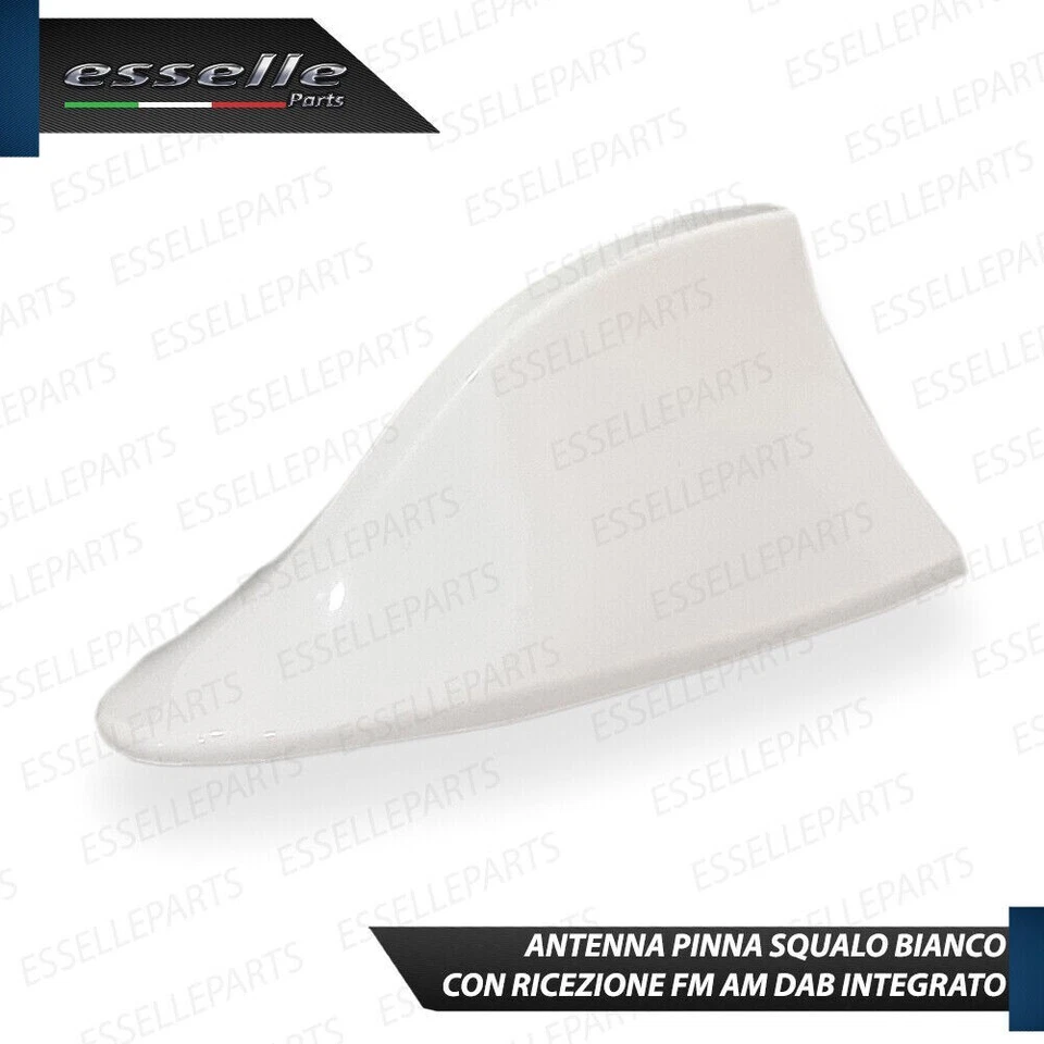 ANTENNA PINNA SQUALO BIANCO LUCIDO PER ALFA ROMEO GIULIETTA VERA RICEZIONE RADIO - Immagine 4 di 4