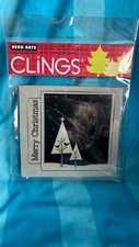 Hero Arts Clings Rubber Stamp Merry Christmas Holiday Christmas Tree - New