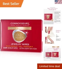 Premium Edition Compact Jewelry Wipes -20% More, No Rinse Gold and Silver Jewelr