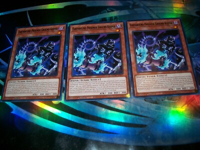 3x Earthbound Prisoner Ground Keeper 1st Edition Rare MZMI-EN027 Yu-Gi-Oh!