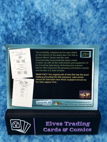 Doctor Who: Big Screen SINGLE Non-Sport Trading Card by Strictly Ink 2003 - Picture 112 of 204