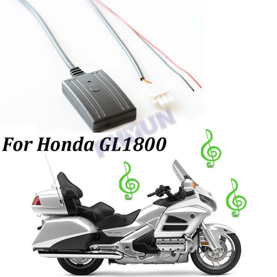 Adaptador de cabo auxiliar sem fio música áudio motocicleta microfone para Honda Goldwing GL1800 - Imagem 2 de 4