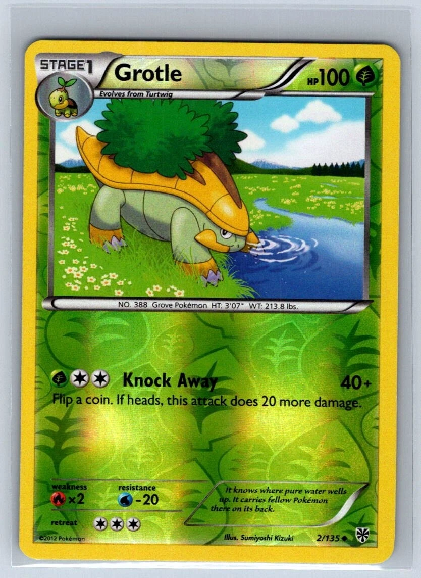 Pokemon Grotle Reverse Holo B&W Plasma Storm 2/135 LP