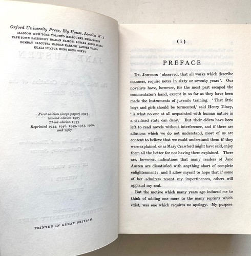 Oxford Illustrated Jane Austen - Sense & Sensibility - Hardback Vol I Chapman - Picture 3 of 6