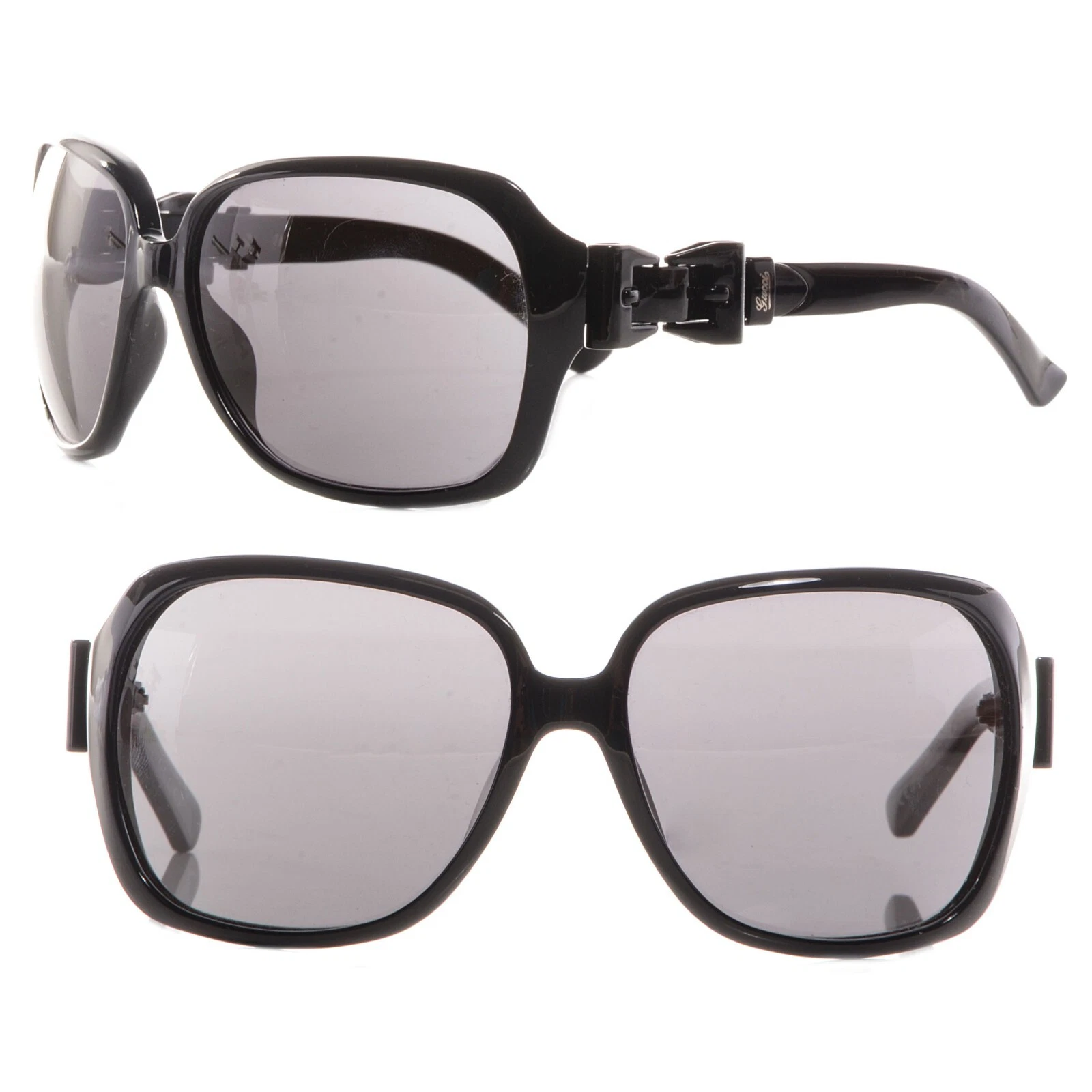 Lunettes de soleil noires surdimensionnées GUCCI carrées   Italie   arc designer
