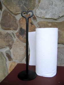 Sy Amish Forged Black Wrought Iron Standing Paper Towel Holder Image Is Loading Sy Amish Forged Black Wrought Iron Standing Paper