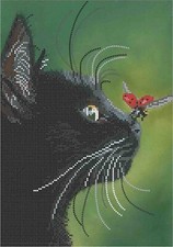 Bead Embroidery Kit Cat DIY Beaded needlepoint Beaded stitching