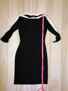 chaps black and white dress