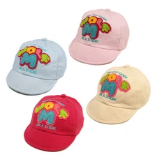 Infant Toddler Unisex Baby's Cotton Wolf M Canvas Baseball Cap-Diff Colors Avail