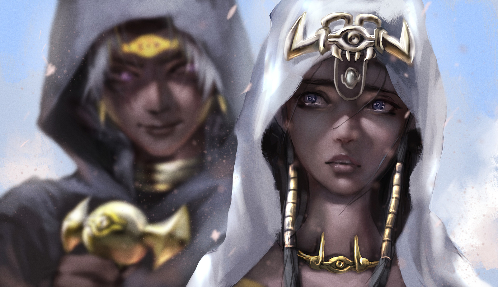 Anime fantasy art warrior yugioh ishizu ishtar marik Playmat Game Mat Desk