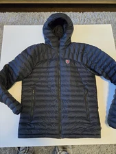 Fjallraven Expedition Latt Hoodie Full Zip Jacket Black Size Excellent