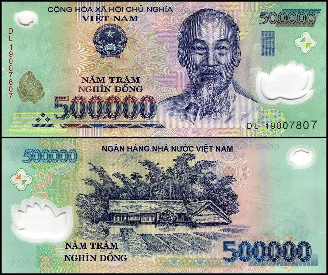 VIETNAM 500000 DONG P-124 2019 x 1 Pcs Polymer UNC Currency