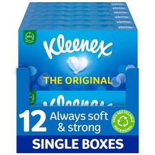 Kleenex Original Facial Tissues Pack of 12 Tissue Boxes Soft Tissues for