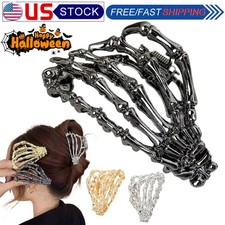 Halloween Hair Clips Black Ghost Hand Hair Claw Clips Skeleton Design Accessorie
