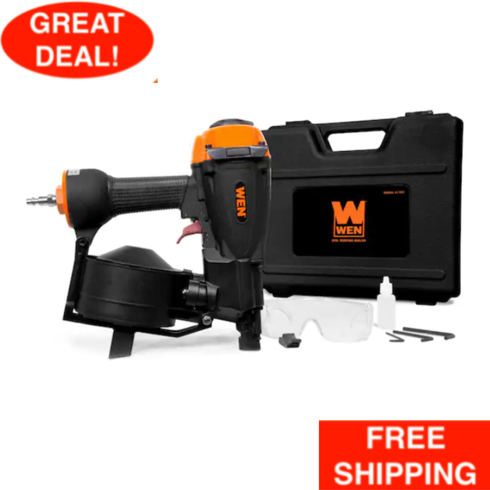 3/4 in. to 1-3/4 in. 15 Degree Pneumatic Coil Roofing Nailer