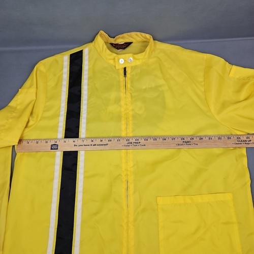 Giacca vintage Pla-Jac by Dunbrooke gialla racing righe retrò anni 70 taglia XL 48-50 - Foto 13 di 14