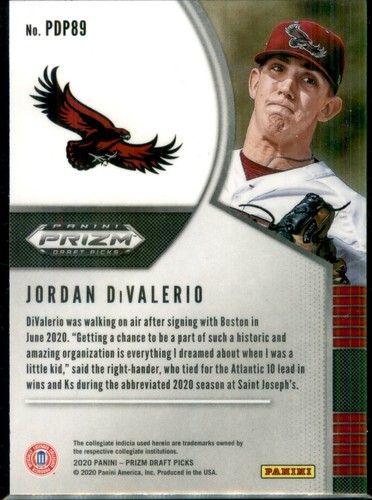 2020 Panini Prizm Draft Picks #PDP89 Jordan DiValerio - Picture 2 of 2