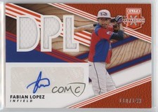 2020 Elite Extra Edition DPL Material Signatures Orange Fabian Lopez Auto 06z2