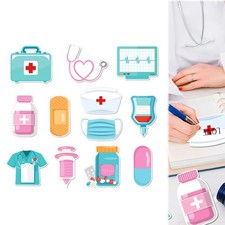 Medical Sticky Notes Pad Assorted Colors Strong Adhesive Repositionable 3-Pack