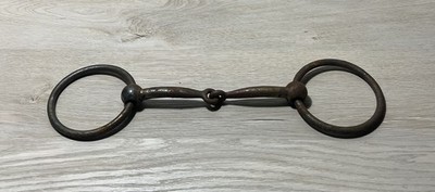 JWP Jeremiah Watt Loose Ring Snaffle Blued Steel Horse Bit Used Western Tack 5 