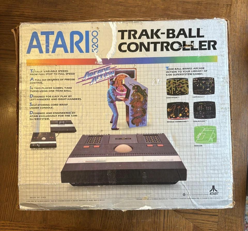 Controlador Trak-Ball Atari 5200 en caja funciona perfectamente. Ver Pix!!! Foto 2 de 4