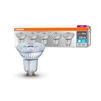 Osram LED Base PAR16 GU10 Kaltweiß 5Er Pack 36 Grad Ersetzt 35W Lampe 10000H