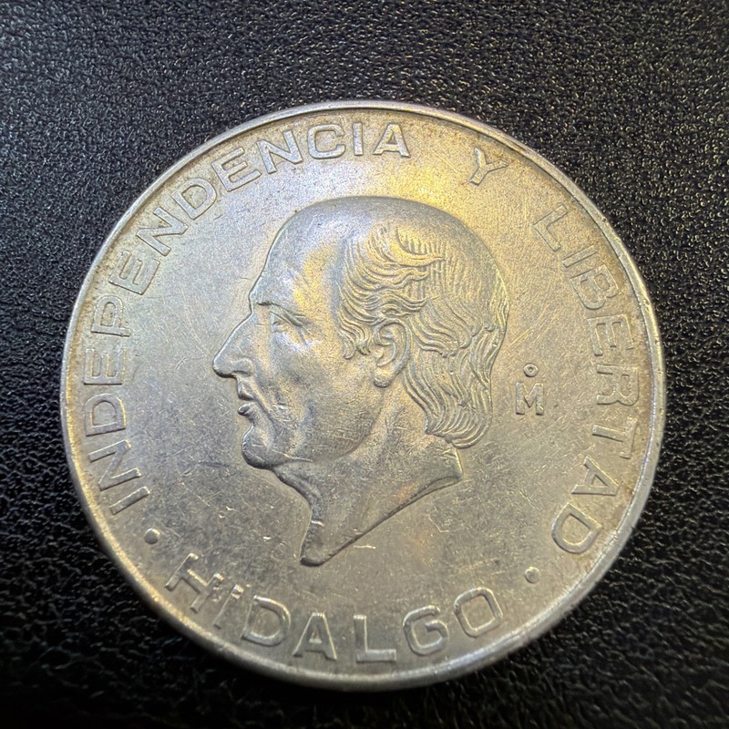 mexico hidalgo cinco pesos 1955 ley .720 / S370