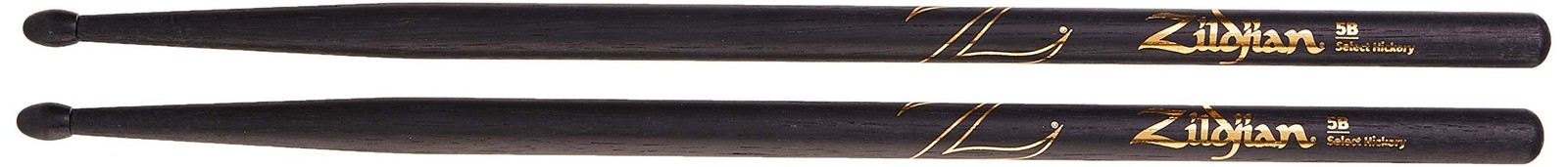 Baguettes de batterie Z5BNB Hickory Drumsticks avec nylon tip noir anti-vibration