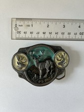 Brew City Collectibles 1994 Deer And Mountains Belt Buckle