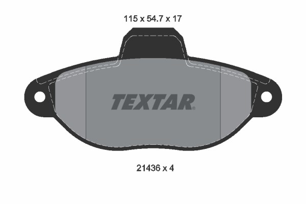 1X Textar 2143602 Bremsbelagsatz Scheibenbremse FüR Fiat Lancia Zastava-image