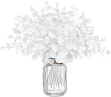 14 Pc White Eucalyptus Faux Flowers