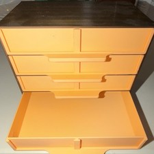 Plastic Multi-Drawer Desktop Organizer Orange...