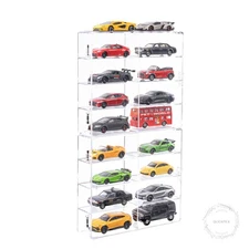Hot 1/64 Scale Matchbox Wheels Toy Car Display Case Holds 16 Toy Cars Storage