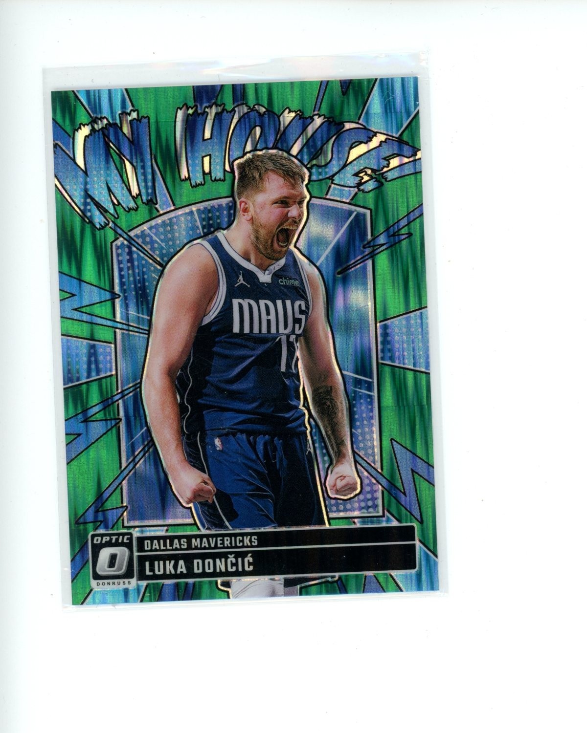 2024-25 Panini Donruss Optic Green Shock My House #14 Luka Doncic #d 72/149