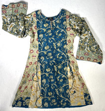 Almirah Boho Festival Hippy Dress 100% Cotton Calico Paisley Sz XS
