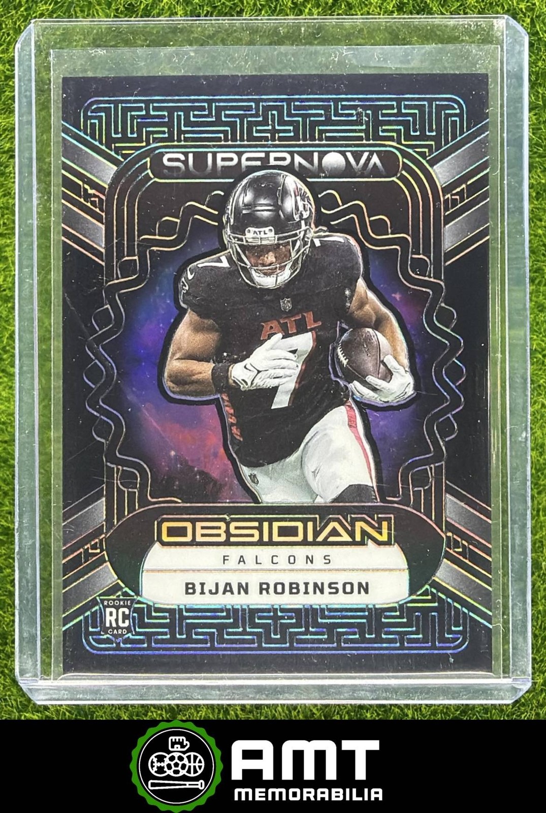 Bijan Robinson RC 2023 Panini Obsidian 85/135 Supernova Atlanta Falcons #11