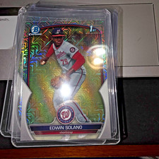 2023 1ST Bowman Chrome #BCP-169 EDWIN SOLANO MOJO REFRACTOR RC -NATIONALS