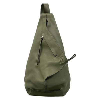 LOEWE Anton Backpack Khaki Leather Backpack | eBay
