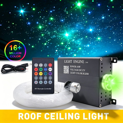 1set Kit de luces LED para coche techo de estrella lámpara de techo fibra óptica