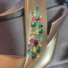 SIGNED J CREW RUNWAY STATEMENT MULTI STONE BRACELET  NEW NWT 