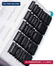 Laminated Bible Tabs for Women Men - Large Print Tabs for Study Bibles, Boho T