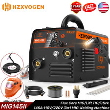 145A Gasless/Flux Core MIG/Lift TIG &TIG Torch MMA 110/220V IGBT Welding Machine